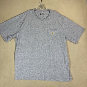 Carhartt Shirt Mens 2XL Gray Relaxed Fit Short Sleeve‎ Chest Pocket Work Wear